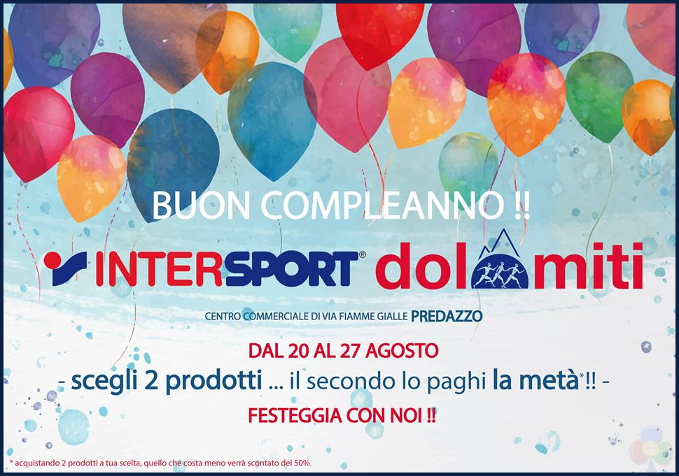 buon compleanno intersport dolomiti predazzo 2016 Buon Compleanno Intersport Dolomiti di Predazzo