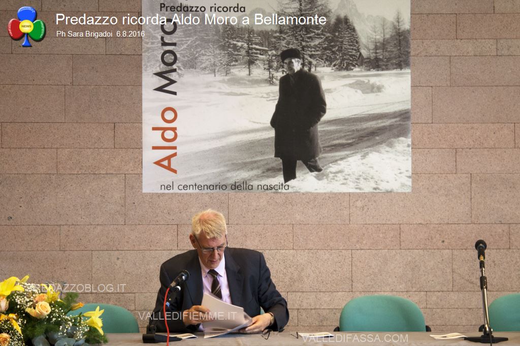 predazzo ricorda aldo moro bellamonte 6.8.16 ph sara brigadoi5 Bellamonte, intitolata ad Aldo Moro la Sala Conferenze 