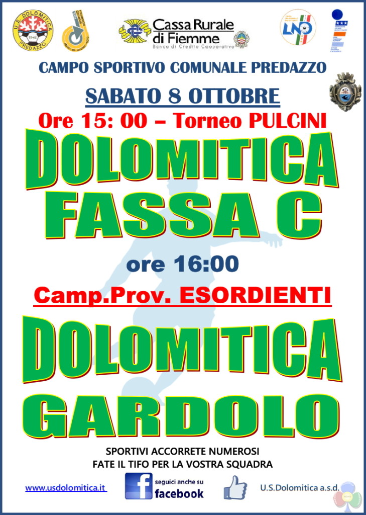 dolomitica fassa partita 729x1024 Dolomitica Calcio, le partite in calendario