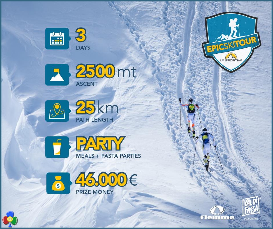 epic ski tour table 1° “La Sportiva Epic Ski Tour”  in rampa di lancio sul Cermis