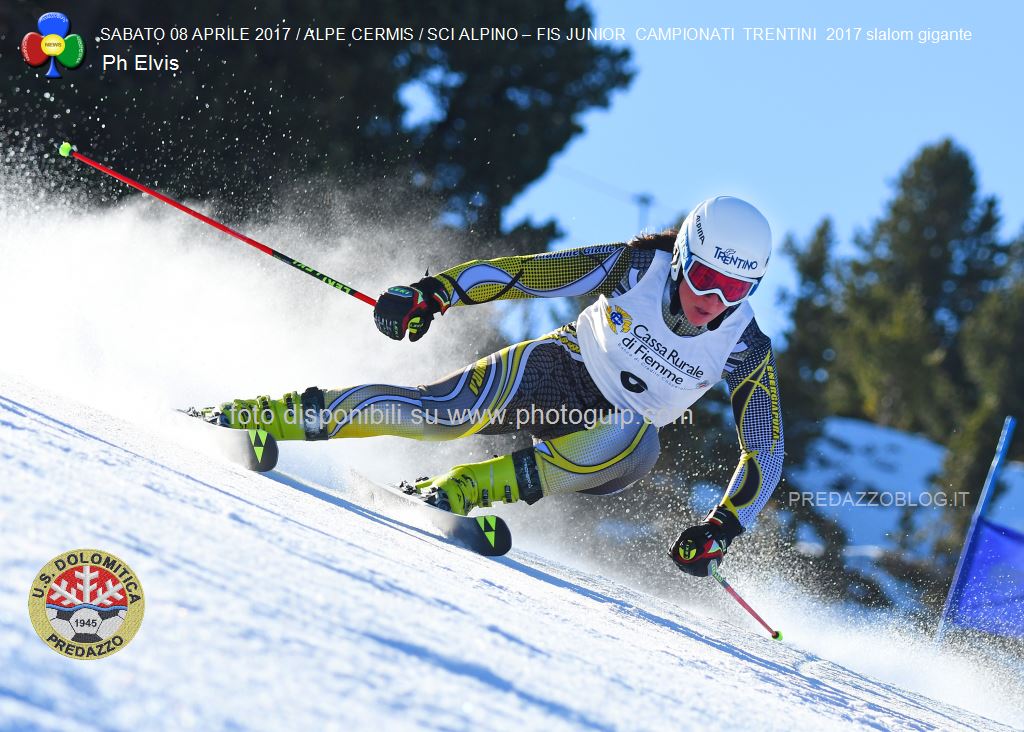 DELLANTONIO SARA TRENTINI GS 2017 CERMIS PH ELVIS Assegnati i titoli TRENTINI 2017 di slalom gigante al Cermis