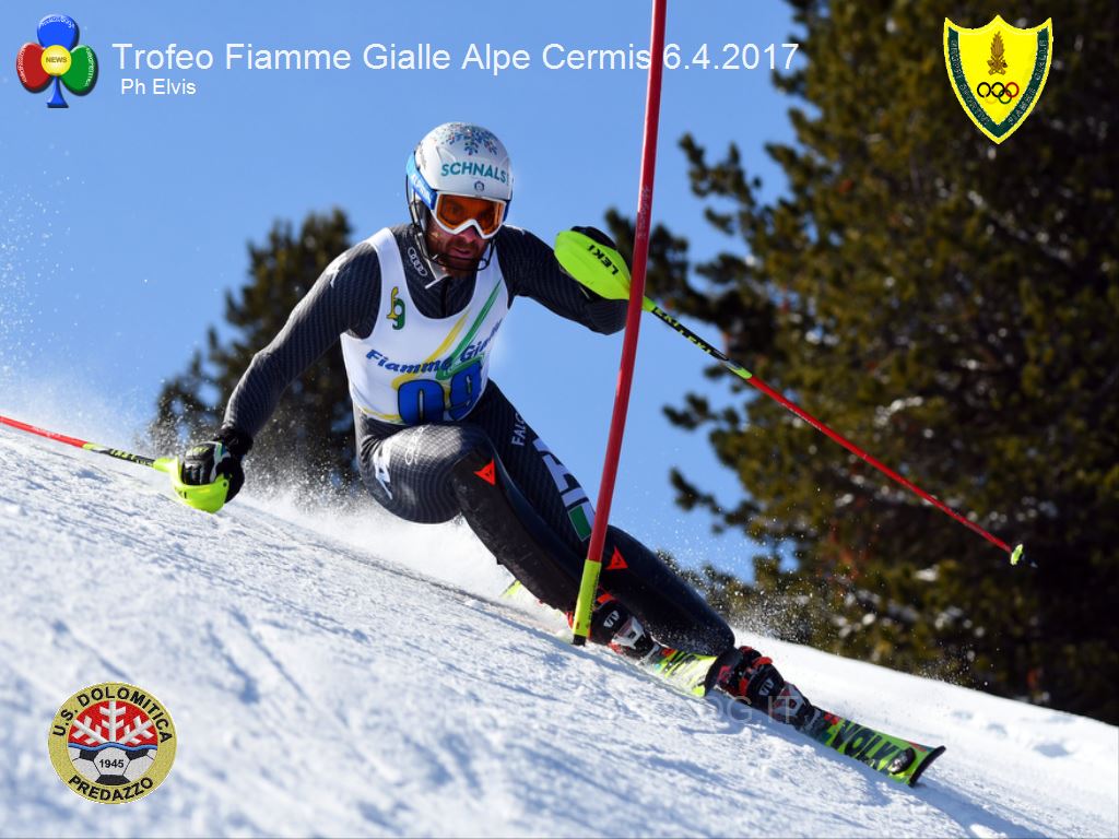Trofeo Fiamme Gialle 2017 cermis slalom3 A Giordano Ronci lo slalom FIS del Cermis e il Trofeo Fiamme Gialle