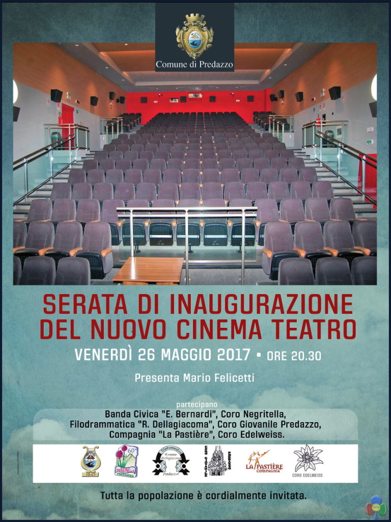 inaugurazione cinema comunale predazzo 768x1024 26 maggio Serata di Inaugurazione del Nuovo Cinema Teatro