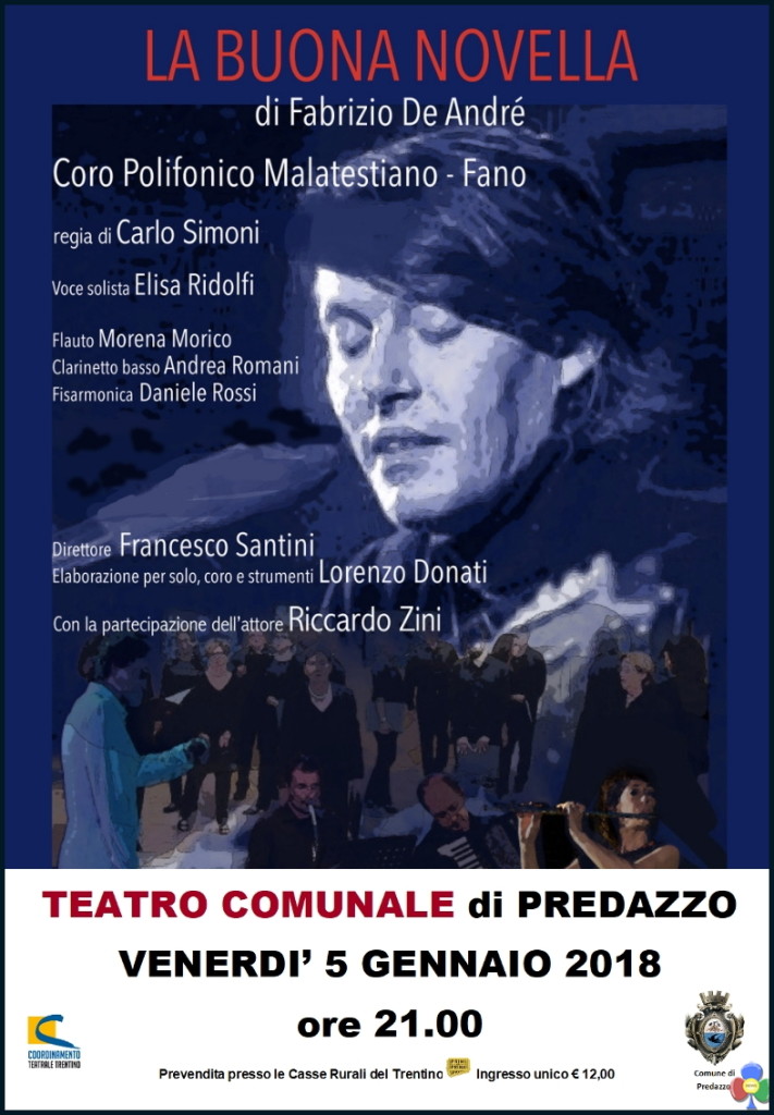 laBuonaNovella Pred 711x1024 La buona novella di De Andrè al Cinema Teatro di Predazzo