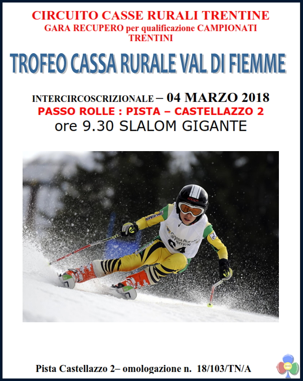 circuito cassa rurale dolomitica passo rolle 2018 Trofeo Cassa Rurale Val di Fiemme – Passo Rolle 4 marzo 2018  