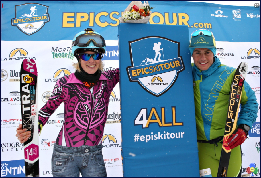 epic ski tour 2018 pordoi vincitori Boscacci e Kreuzer campioni dellEpic Ski Tour 2018