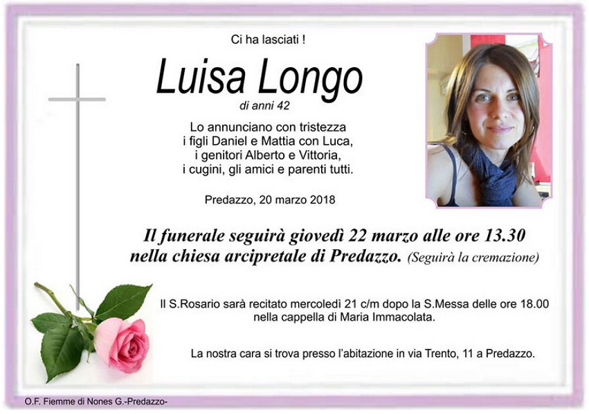 luisa longo Necrologi, Luisa Longo e Martino Morandini 