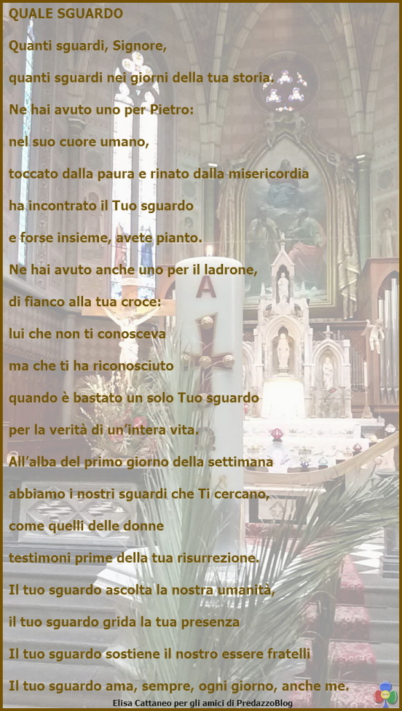 poesia lo sguardo di elisa cattaneo 580x1024 Avvisi Parrocchie 1 8 aprile. Necrologio Giulietta Defrancesco