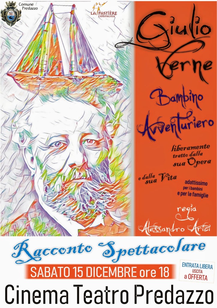 giulio verne 723x1024 Giulio Verne, bambino avventuriero racconto spettacolare a Predazzo