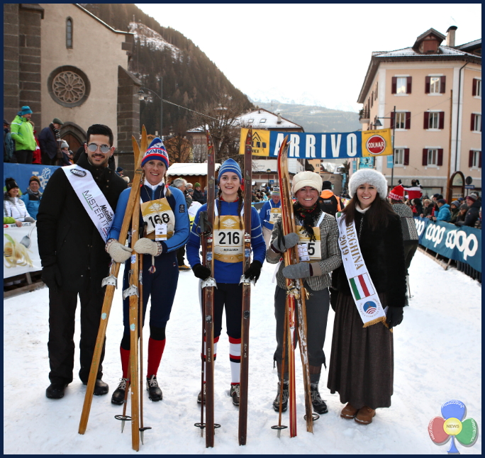 marcialonga story 2019 podio femminile Marcialonga Story 2019   splendida sfilata vintage sugli sci