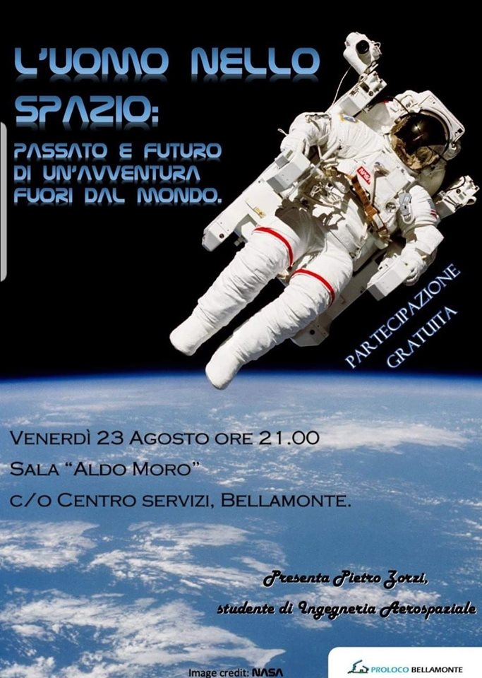 uomo nello spazio Bellamonte: Serata sulla storia dellesplorazione spaziale