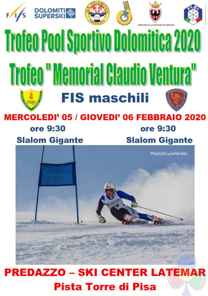 memorial claudio ventura 2020 720x1024 SCI: Trofeo Dolomitica e Memorial Ventura allo Ski Center Latemar