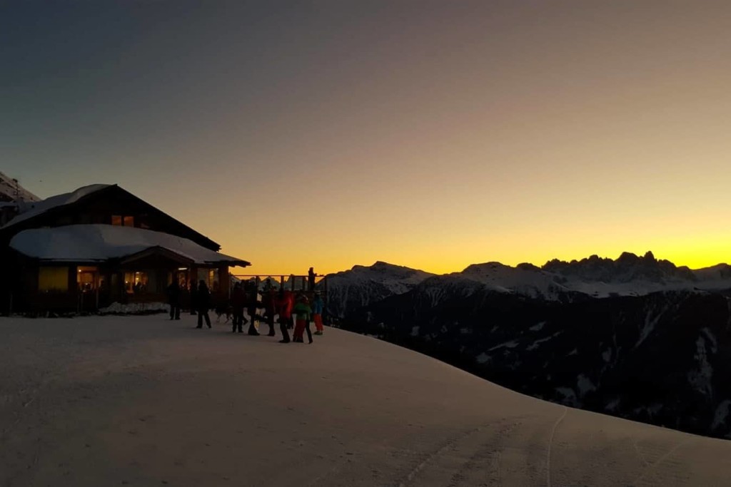 trentino ski sun rise predazzo 1024x683 Trentino Ski Sunrise   23 gennaio 2020 Baita Passo Feudo   Predazzo