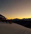 trentino ski sun rise predazzo